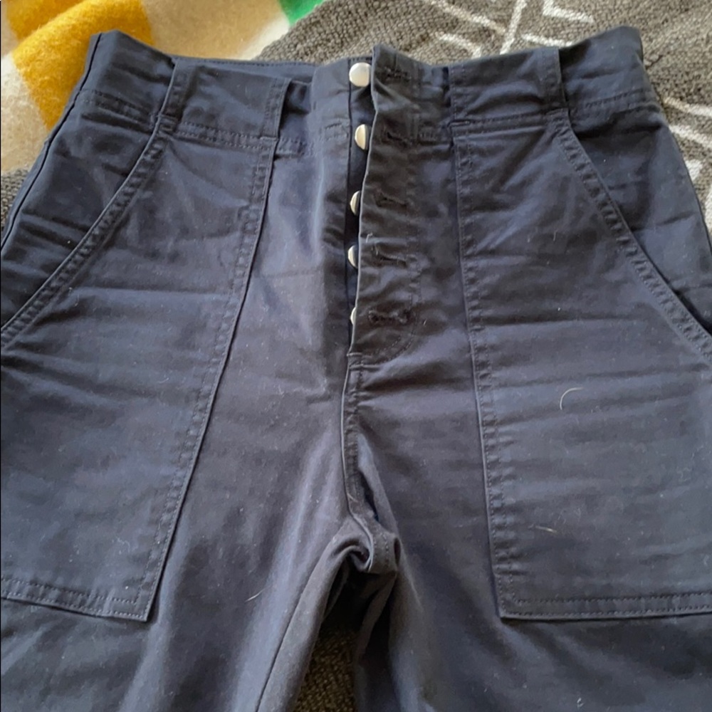 ALC stretchy skinny jean w/ button & zipper detail